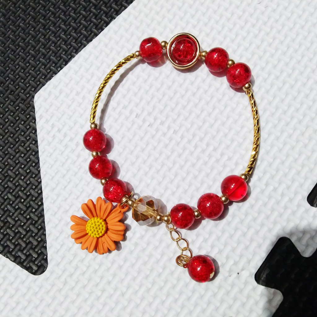 KADO GELANG WANITA SUNFLOWER FASHION JEWELRY ROSERED