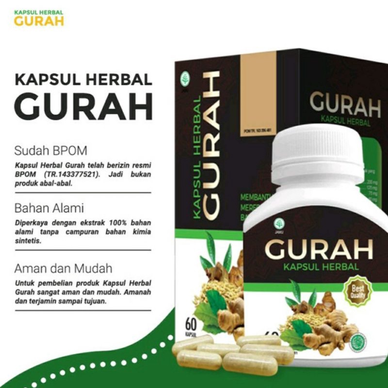 (BISA COD) KAPSUL HERBAL GURAH BATUK BERDAHAK LENDIR GANGGUAN PERNAFASAN TIDUR MENDENGKUR NGOROK