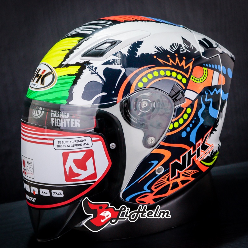 NHK HELM S1 GP PRO SE REMY #3 | WHITE GLITTER | GPPRO DOUBLE VISOR
