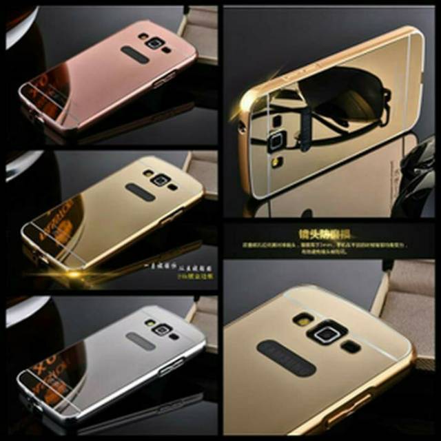 IPHONE 4 / IPHONE 4G / IPHONE 4S bumper slide hard case mirror dan karet / softcase full hitam