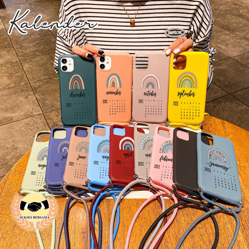 Softcase Slingcase Tali Lanyard Candy KALENDER Samsung J6+ J7 J7+ 2016 2018 Duo Pro Prime BSB3675