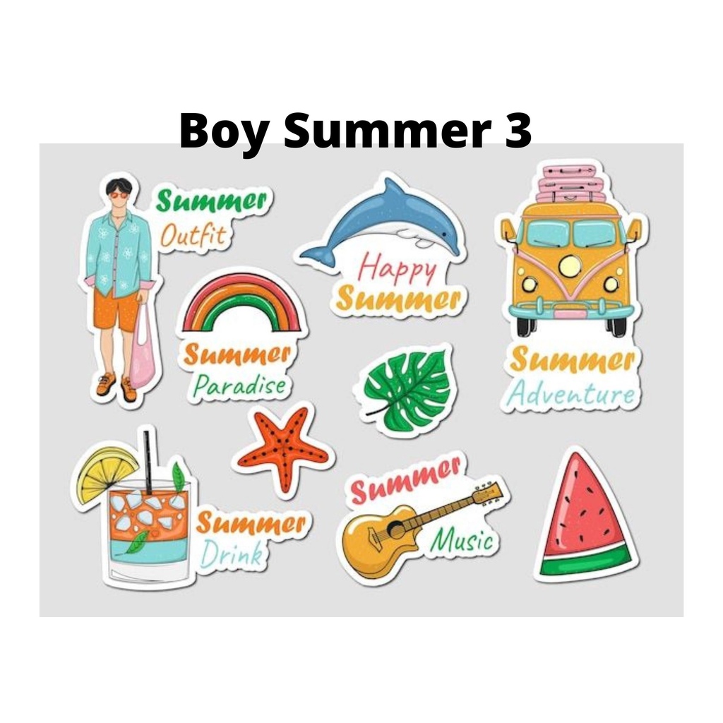 Sticker Boy Summer Sticker HP/ Laptop Aesthetic Murah Lucu