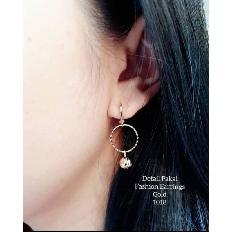 anting jurai bulat cantik perhiasan wanita fashion accesories