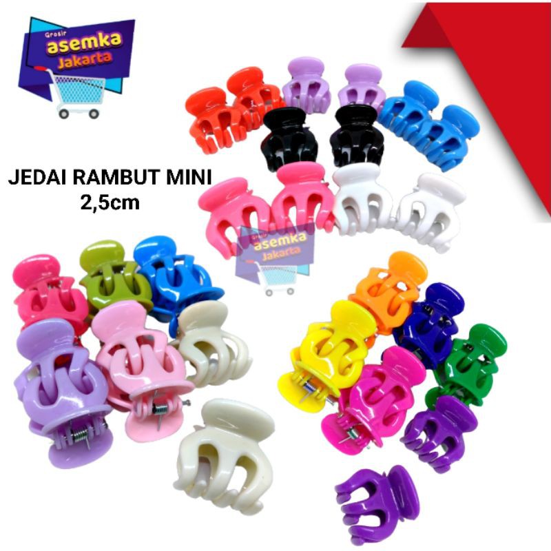 Jedai Jepit Rambut mini Poni 2,5cm Grosir 12pcs