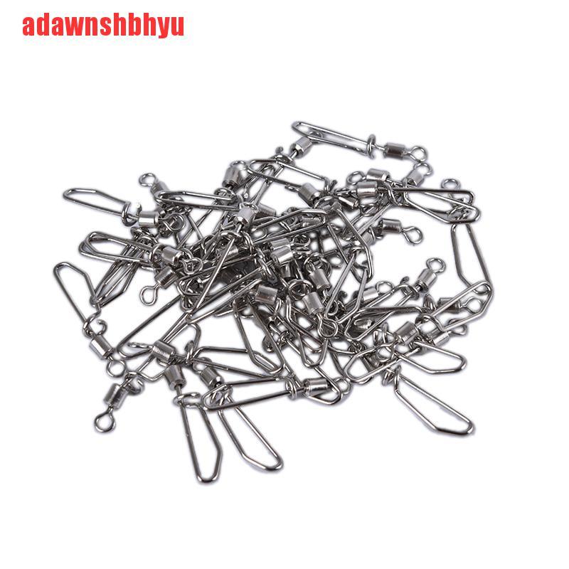 (adawnshbhyu) 50 Pcs Kili-Kili Swivel Konektor Umpan Pancing