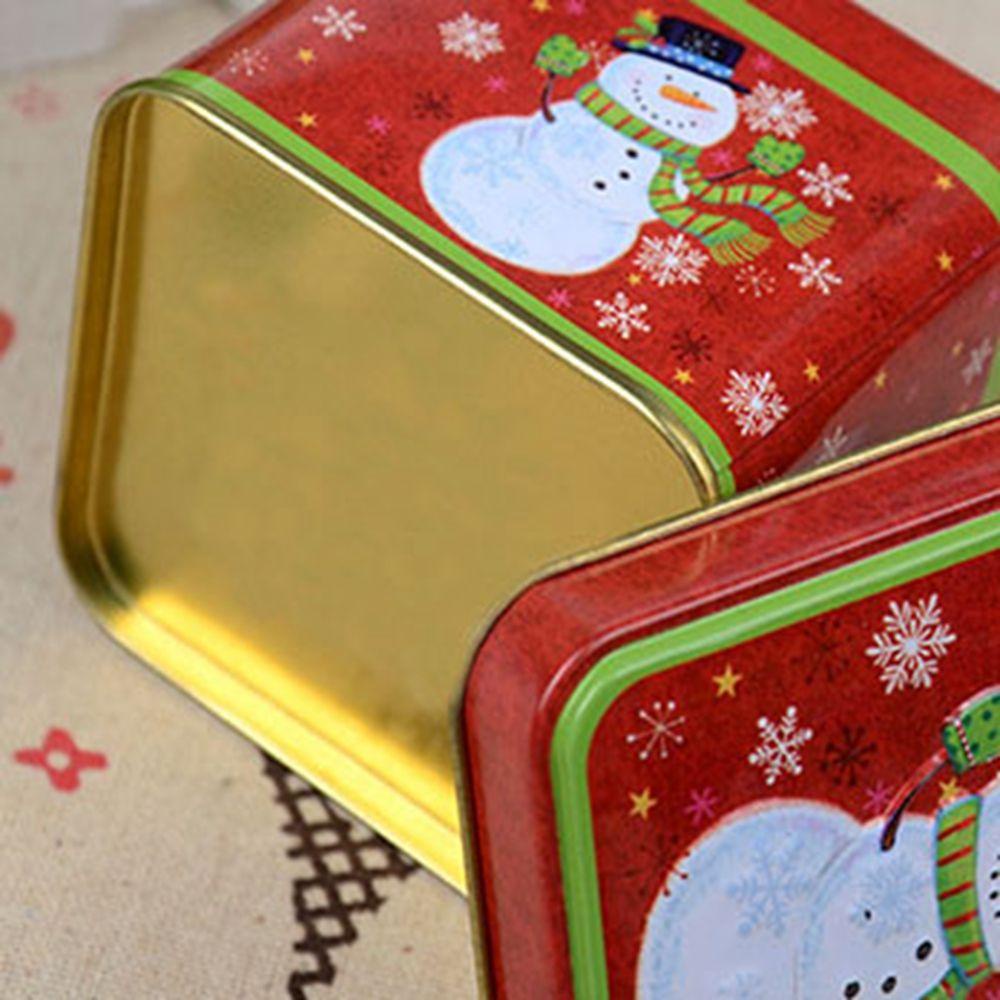 Agustinina Candy Box Santa Claus Untuk Kotak Kue Kering Rumah Ornamen Kotak Kaleng Gift Box Dekorasi Natal