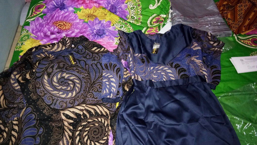 New Gamis Sarimbit / Kopel Gamis / Batik Cardi Murah / Baju Gamis Batik Pasangan/ Batik Sarimbit