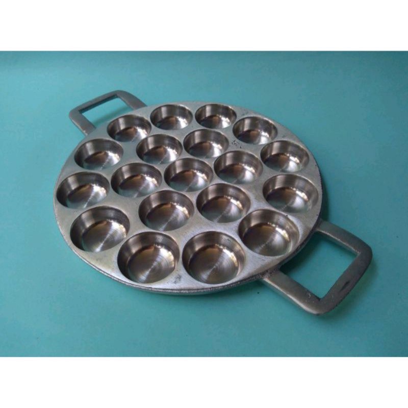 Cetakan Takoyaki wajan pentol goreng / kue cubit / penggoreng telur puyuh cetakn isi 19