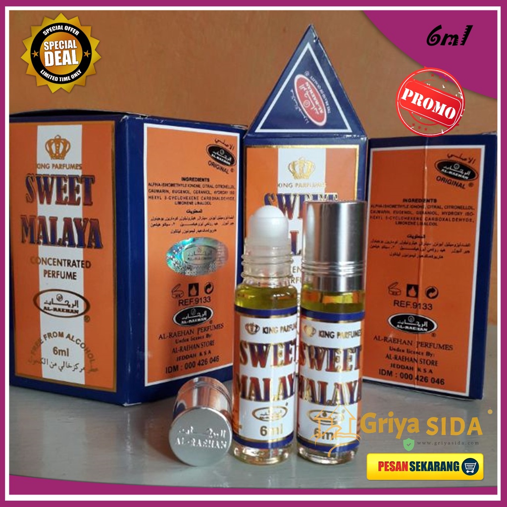 Parfum Sweet malaya 6ml alraehan minyak wangi mirip al rehab parfum Harga grosir PROMO!!