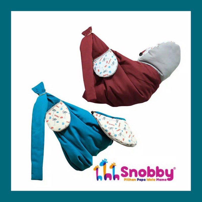 Snobby TPG 5241 Gendongan Samping Bayi Flamingo Series Plus Tempat Susu | Gendongan Samping Murah