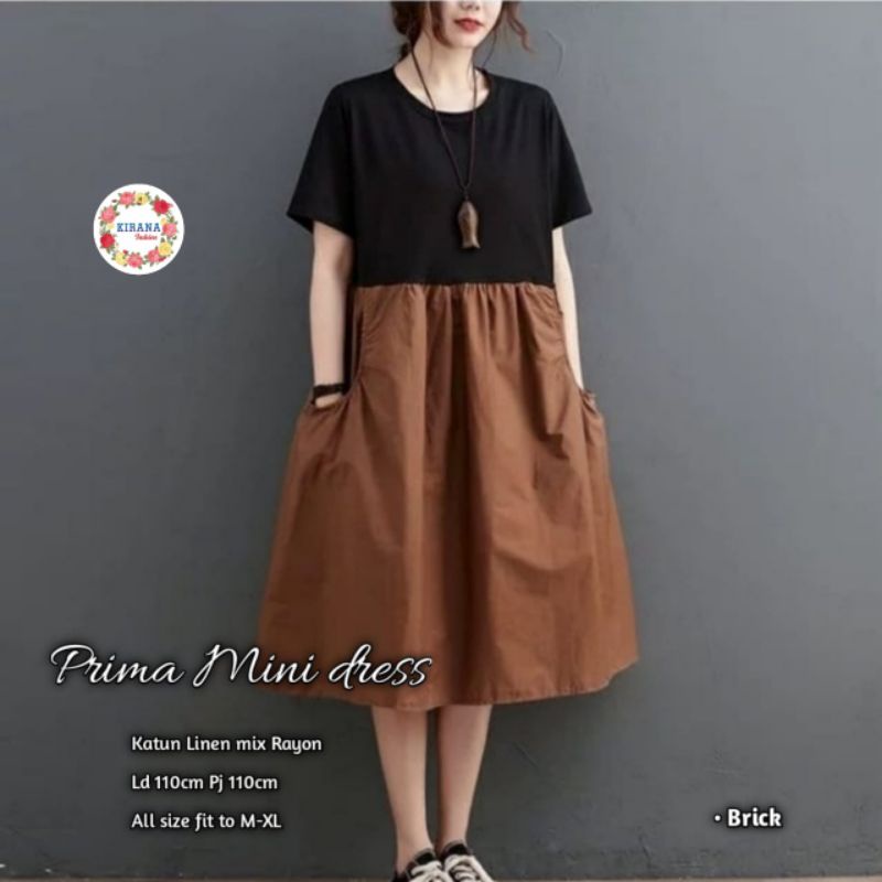Prima midi dress | Dress midi cewek Ori by Kirana