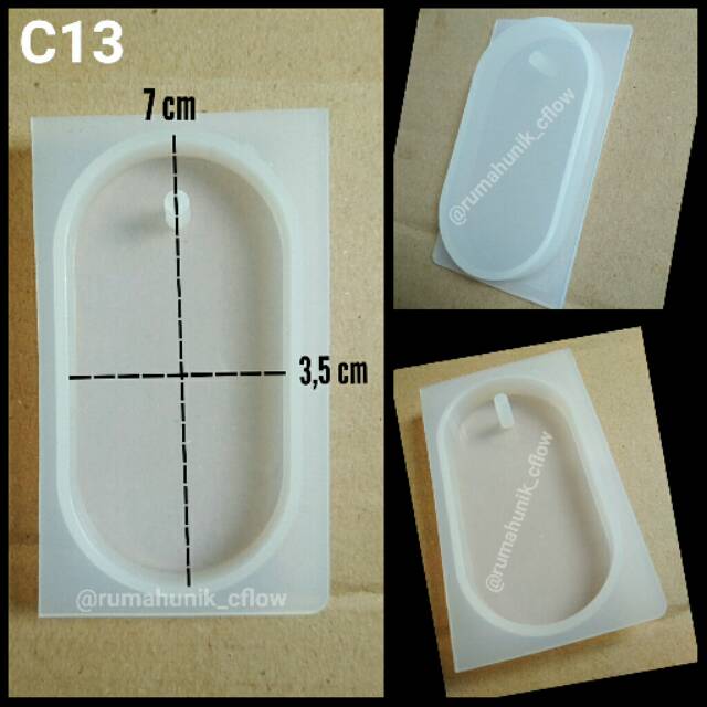 Cetakan gantungan kunci resin cetakan liontin besar cetakan orgonite silicone mold kerajinan c13