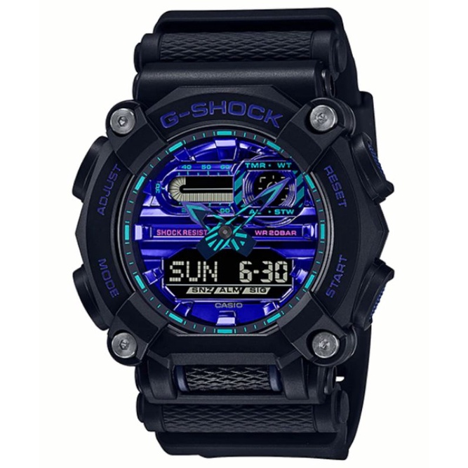 CASIO G-SHOCK TYPE GA-900VB-1ADR VIRTUAL BLUE ORIGINAL / JAM TANGAN PRIA / CASIO GSHOCK GA 900VB / G
