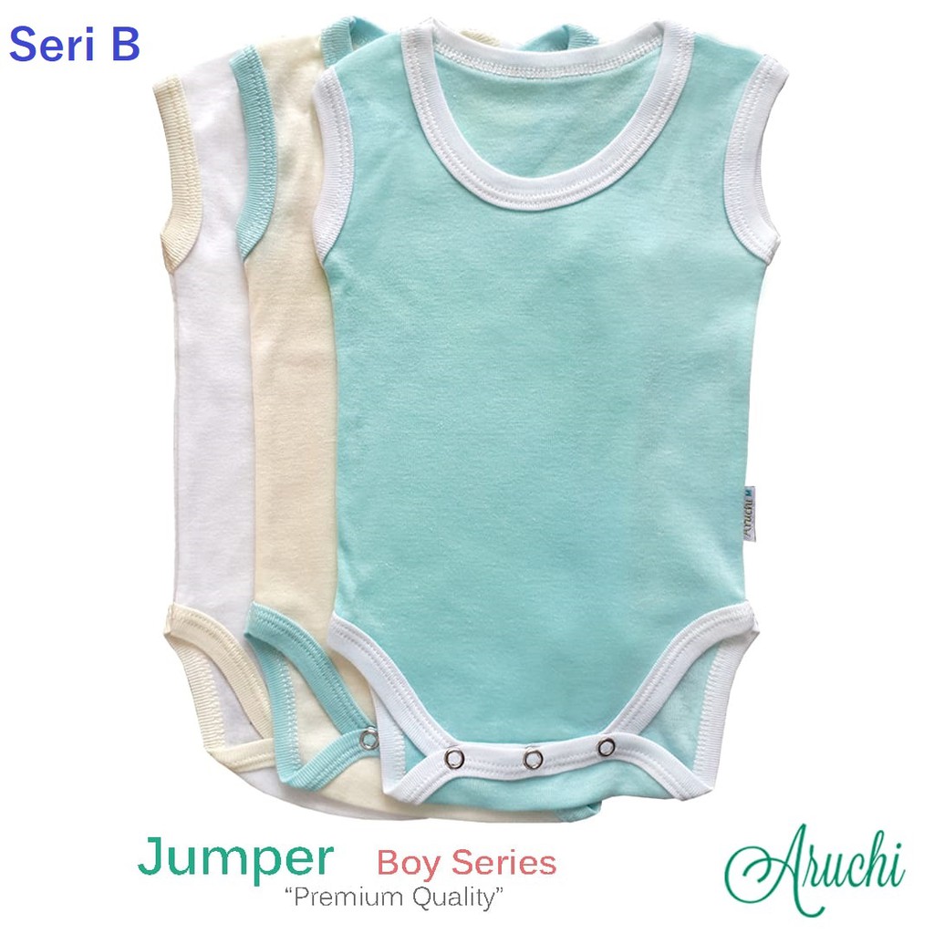 Aruchi Singlet Jumper Bayi Boy Size S M L (3-12bulan)