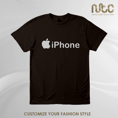 Kaos Baju Iphone Apple Logo Kaos Gadget - NTC