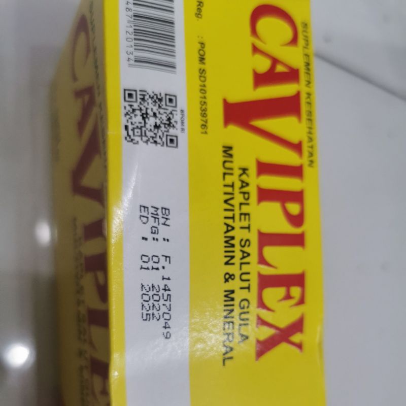 CAVIPLEX MULTIVITAMIN LENGKAP 10 TABLET