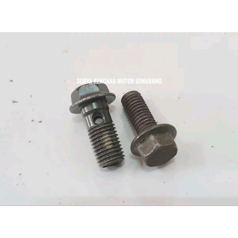 Baut oli selang rem cakram motor universal bebek Supra Grand Astrea RXS RX King