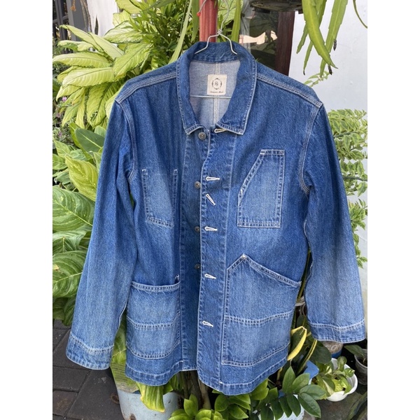 samansa mos2 chore jacket jaket jeans trucker not levis second bekas preloved