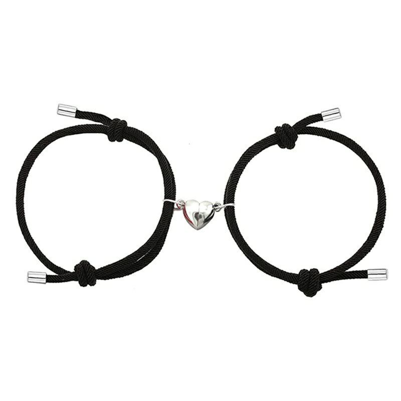 2 pcs gelang magnet/Sepasang Gelang Couple Magnet Gelang Tali Couple Magnet Attract-Magnet Love Hati