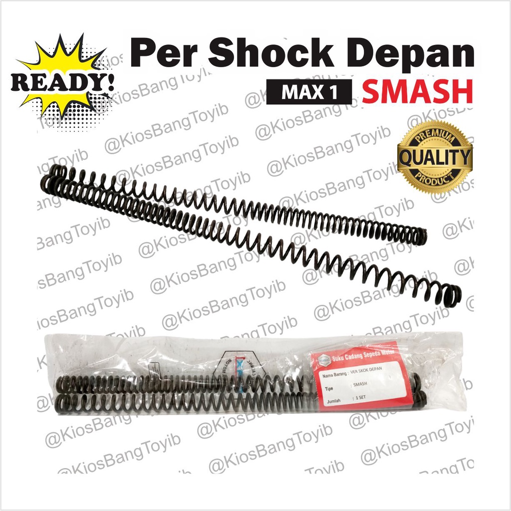 (2pc) Per Ver Shock Skok Depan Suzuki Smash 1 Set Isi 2 (MAX1) Panjang 34cm