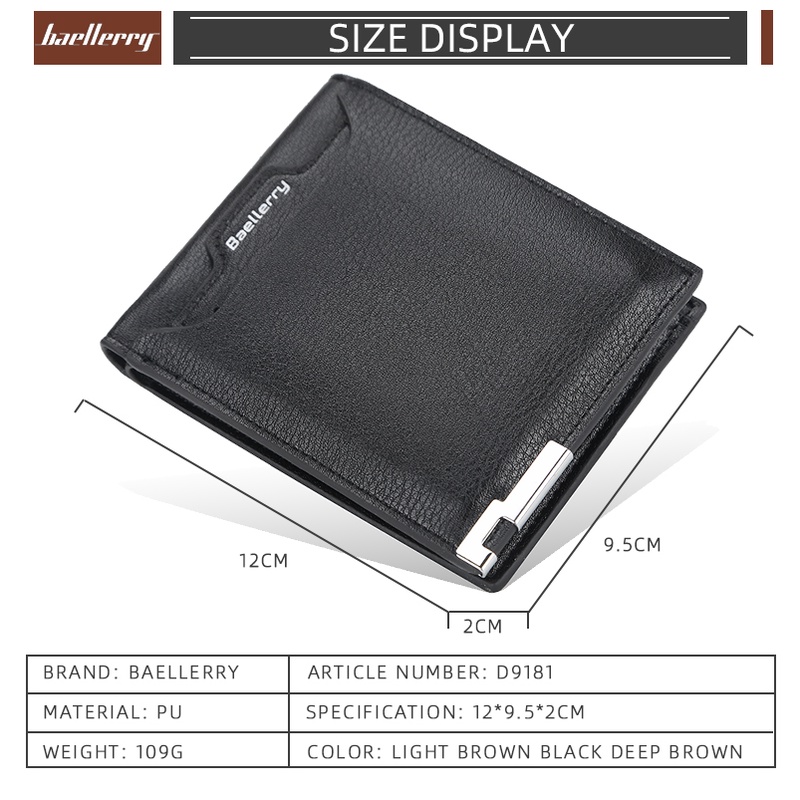 BAELLERRY D9181 Dompet Pria Bahan Kulit PU Leather Premium WATCHKITE BAEOS-8