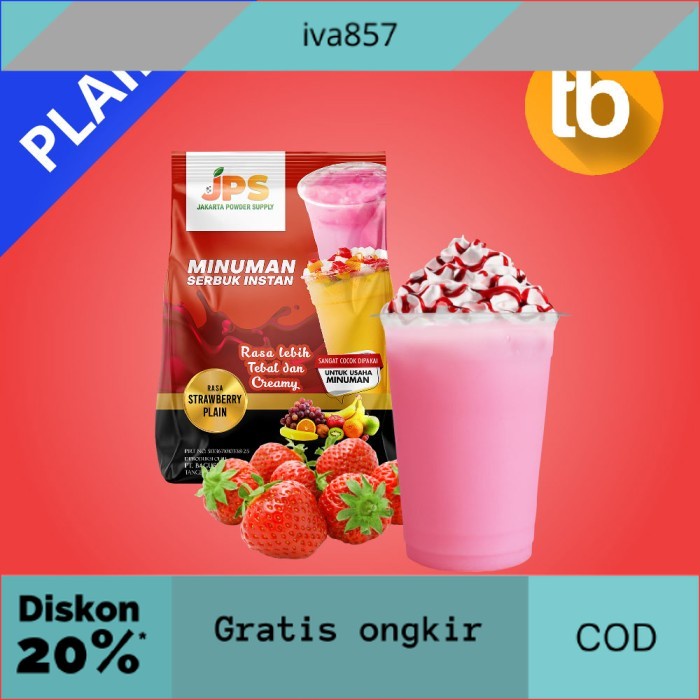 

PROMO JPS Bubuk Strawberry Plain (Bubuk minuman dan makanan) GRATIS ONGKIR