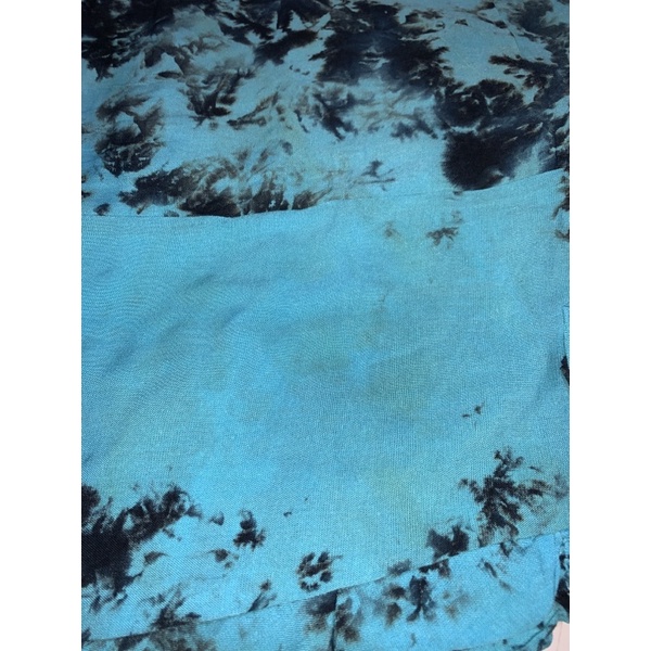 Celana Kulot Panjang Rayon Jumbo Tye Die Bali-Biru-Hitam