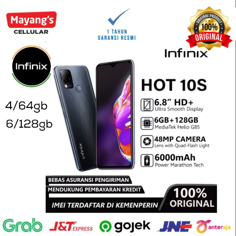 infinix Hot 10s NFC | 4/128gb | 6/128gb | Baru Garansi Resmi