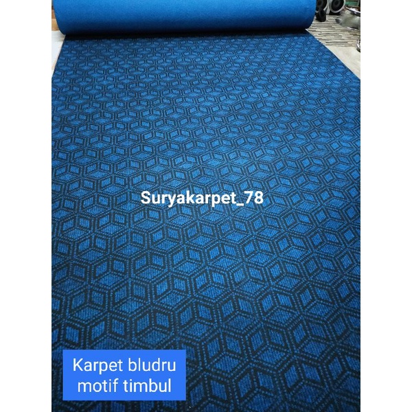 karpet buludru bermotif timbul mewah dan nyaman lebar 2mt tebal 4,5mm dijual per 50cm