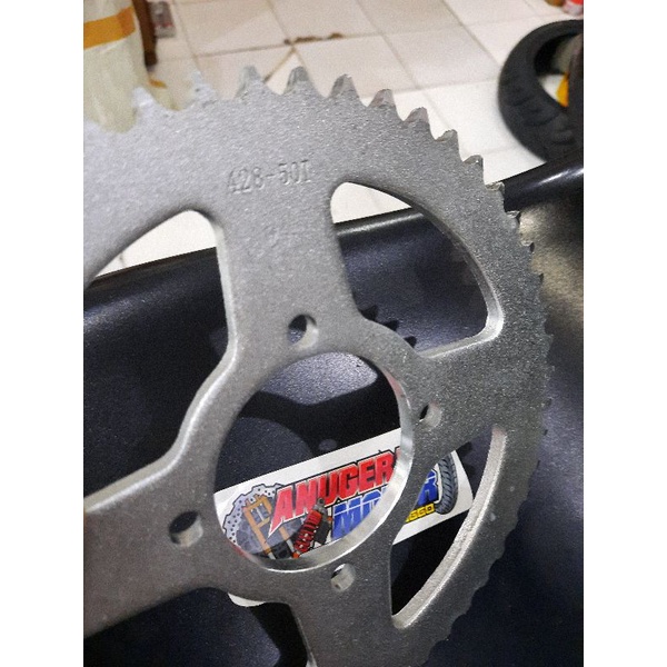 Gir Ger Gear Belakang 428 YAMAHA 50 T - RX KING - VEGA - JUPITER - FIZ - FORCE 1 - RXK - ALFA - CRYPTON -Rear Sprocket-2