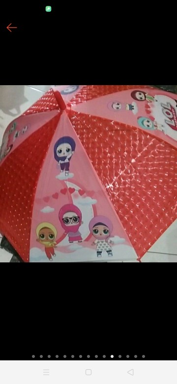 Payung Anak Hologram Karakter Lucu Cewe Cowo Bahan Pvc Plus Pluit