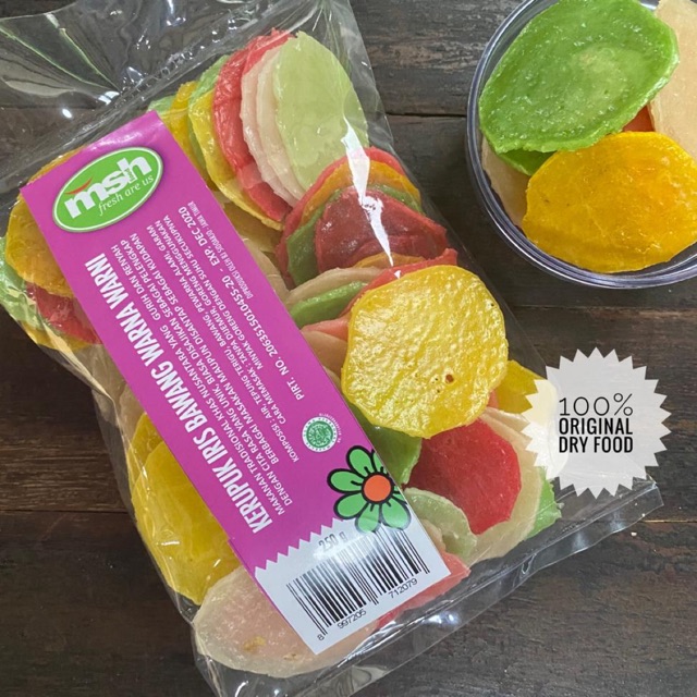 

Kerupuk Iris Bawang Warna Warni