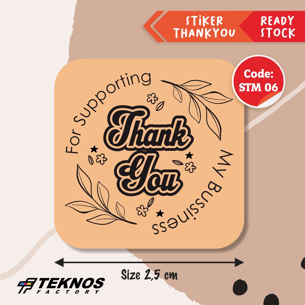 

STIKER LABEL THANK YOU KRAFT KOTAK ROUND STM 06 [30 PCS]