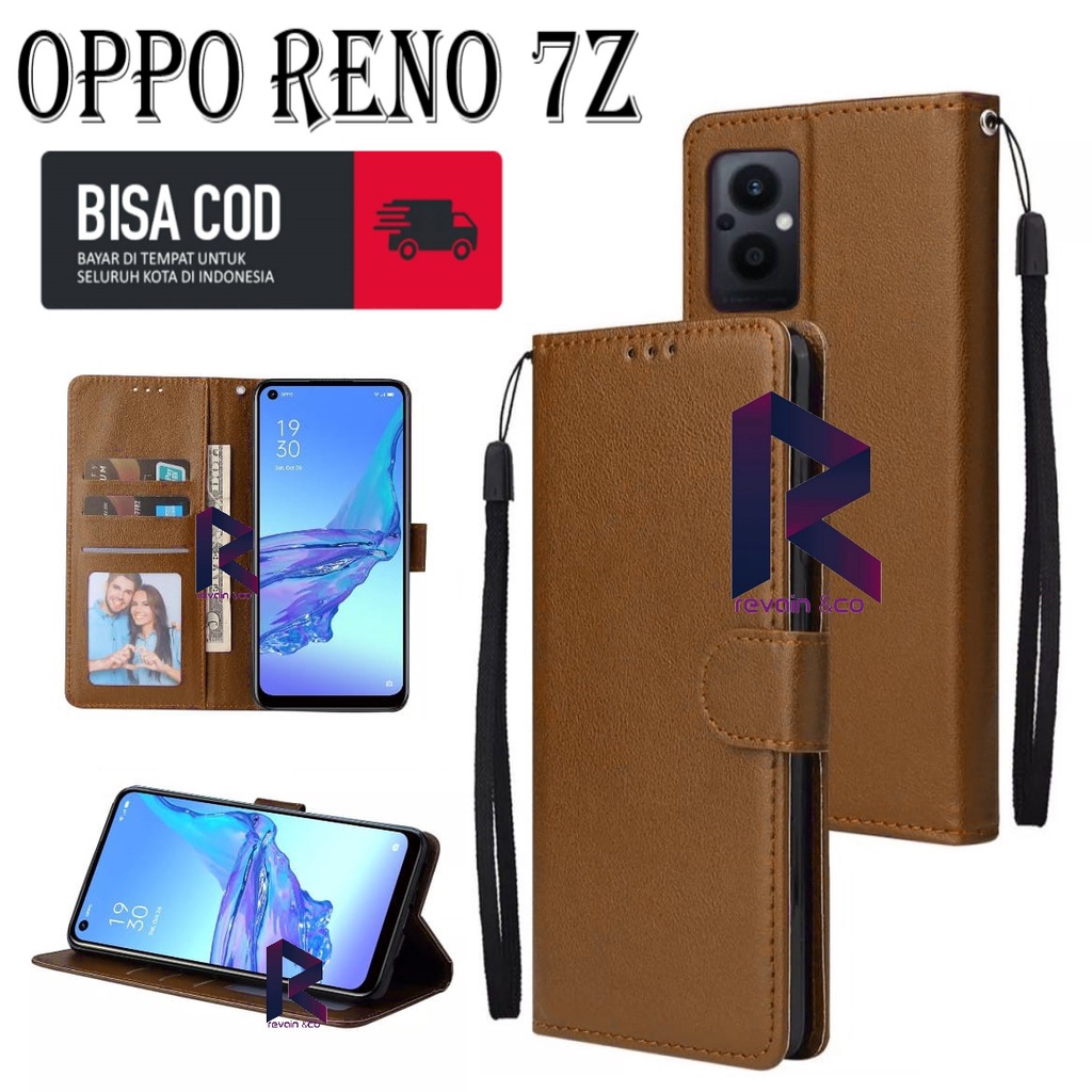 NEW OPPO RENO 7Z CASE FLIP WALLET LEATHER KULIT PREMIUM SARUNG BUKA TUTUP FLIP CASE OPPO RENO 7Z