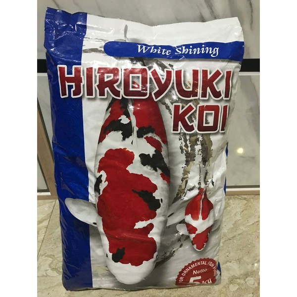 GROSIR TERMURAH HIROYUKI Pakan Ikan Koi White Shining Wheat Germ 5kg pencerah warna | Makanan ikan p