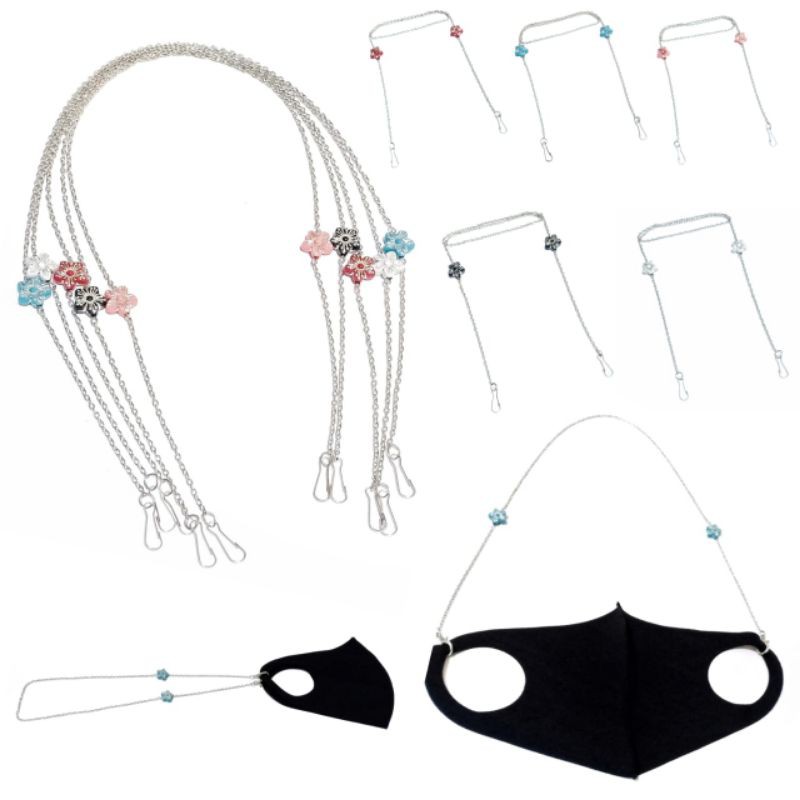 Kalung Gantungan Masker Strap Hanging Mask Korean Flower Charm Series Korea Bunga Rantai Multifungsi