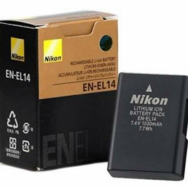 Baterai Pack Kamera Nikon EN-EL14 - Battery Nikon EN EL14 For Kamera Nikon D3100 D3200 D5200