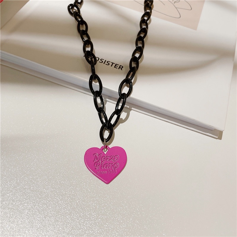 Love Necklace Accessories Trendy Korean Hip-hop Personality Retro