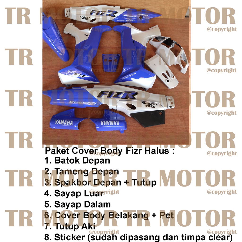Cover Body Fizr F1zr Malboro Biru Full Set Halus Cover Bodi Yamaha Fiz r