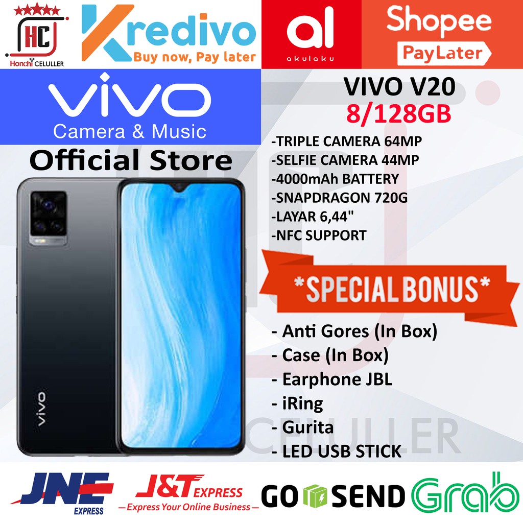 VIVO V20 8/128GB GARANSI RESMI VIVO INDONESIA ORIGINAL FULL BONUS