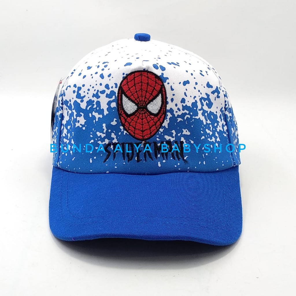 Topi Baseball Anak Laki Motif Spider - Baseball Hat Anak Laki - Topi Baseball Balita Motif Kartun Laba Laba