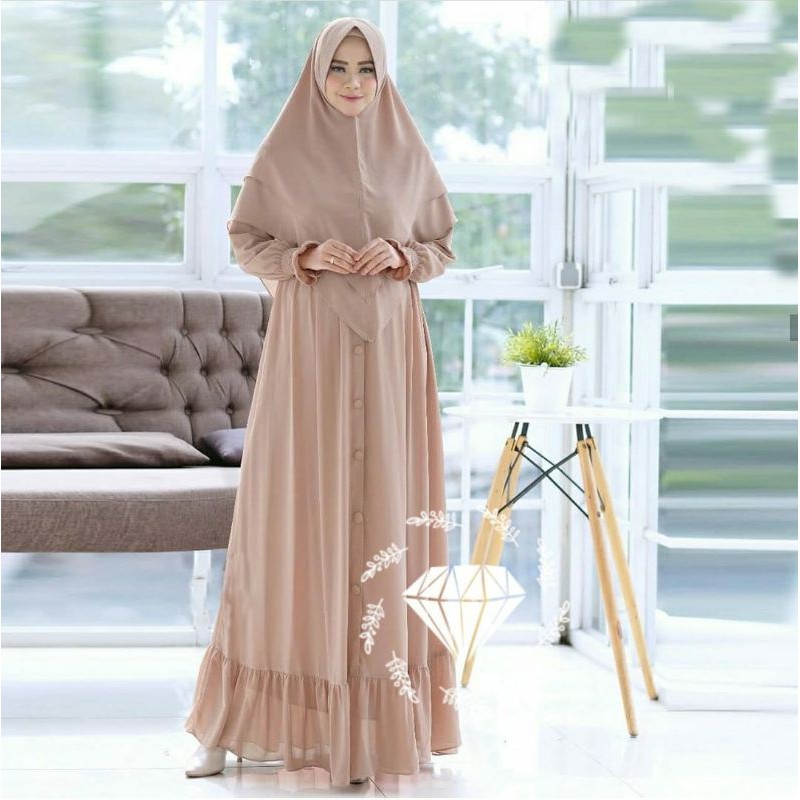 Ns FC nadira Gamis Syar'i asdf Putih Benhur Abu Toska Navy Maroon Hujan Muslim Modis Modern