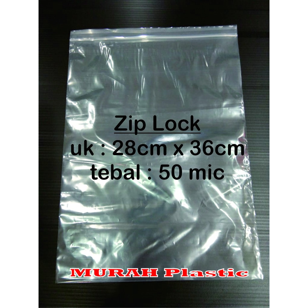 Plastik Ziplock/KLIP TEBAL 28 x 36/50 isi 100 pcs