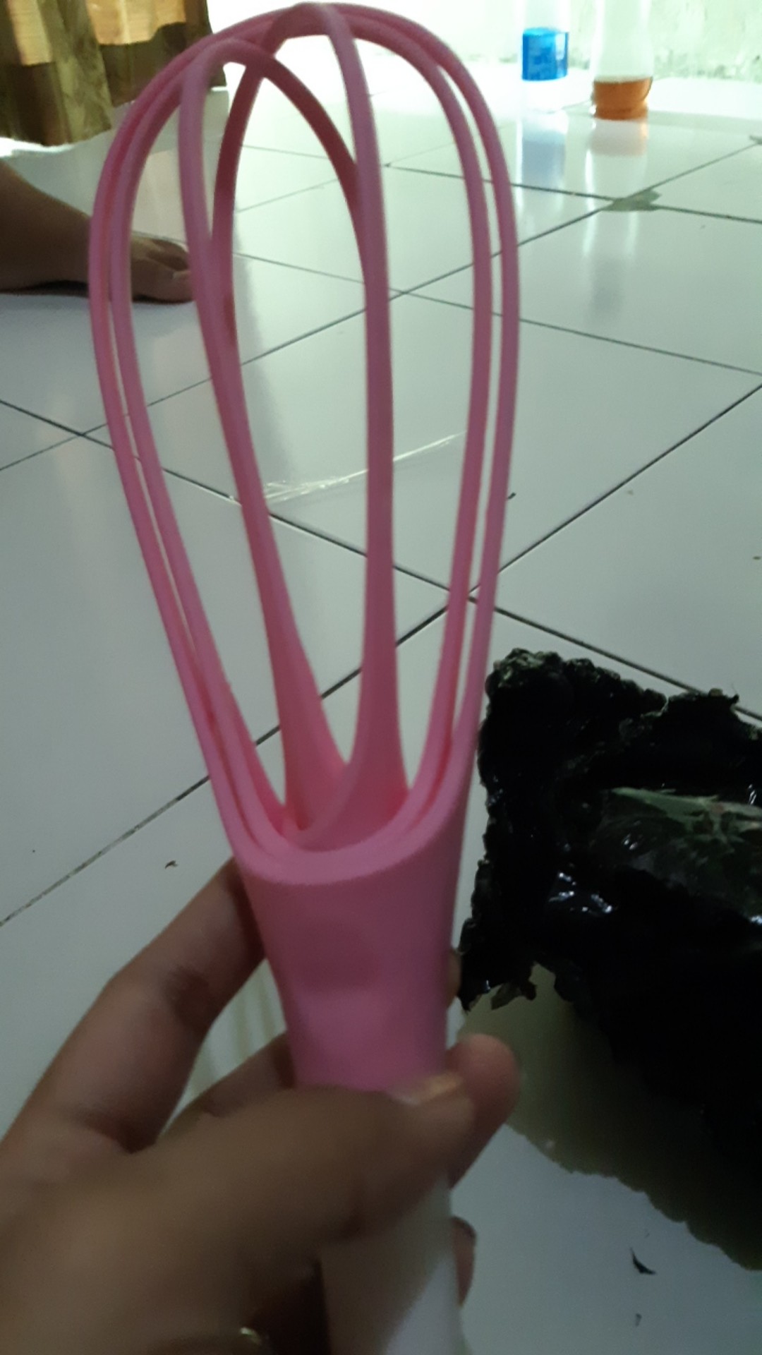 Pengocok Telur Manual Berputar Silikon Mixer Krim Telur Tangan Blender Masak Alat Dapur Alat Memasak