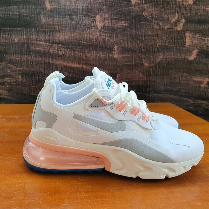 Sepatu Nike Air Max 270 React Summit White Ghost Aqua Phantom Women Shopee Indonesia
