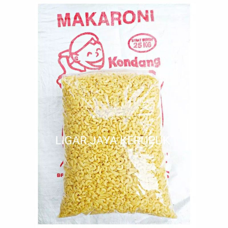 

{COD} MAKARONI KONDANG BANTET RENYAH-MENTAH/1 KG - LIGAR JAYA KERUPUK