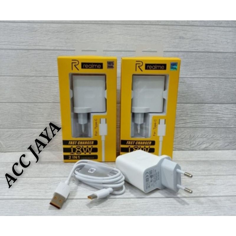 CHARGER REALME C17 REALME C25 ORIGINAL 100% FAST CHARGING 18W TYPE C