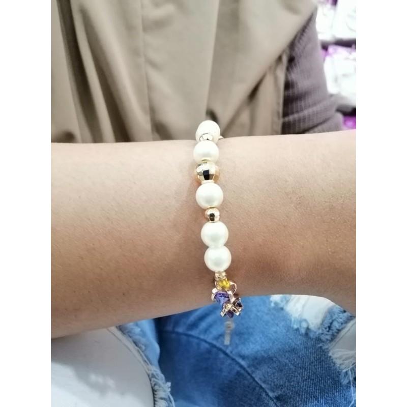 gelang tangan wanita //gelang mutiara/perhiasan //gelamg