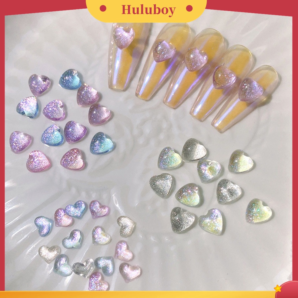 Huluboy Huluboy♡ 1 Kotak Dekorasi Kuku 3D Bahan Resin Tahan Air Untuk Hadiah Ulang Tahun