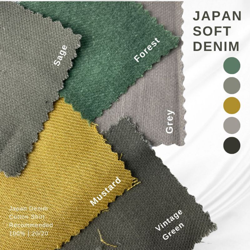 KAIN KATUN JAPAN SOFT DENIM IMPORT GARMENT